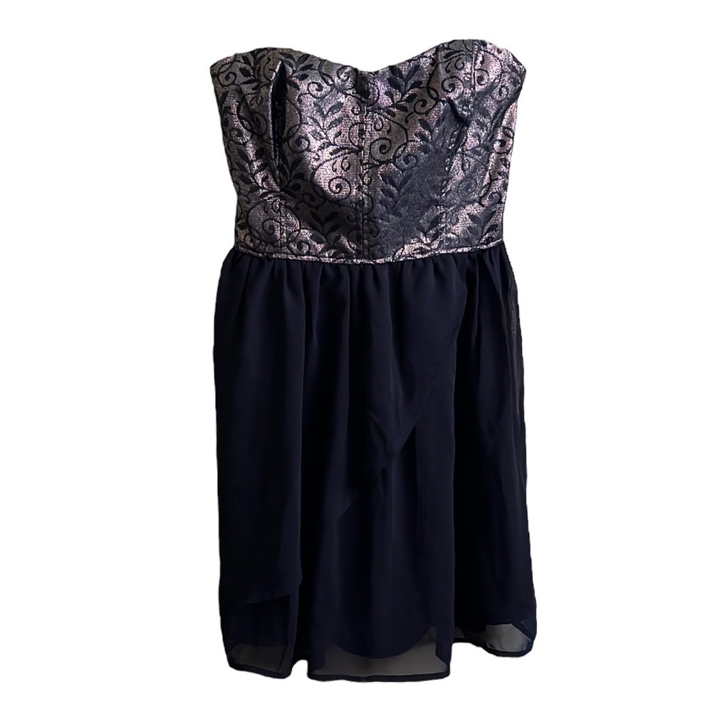 DYNAMITE Gold & Black Bodice Mini Dress - XS